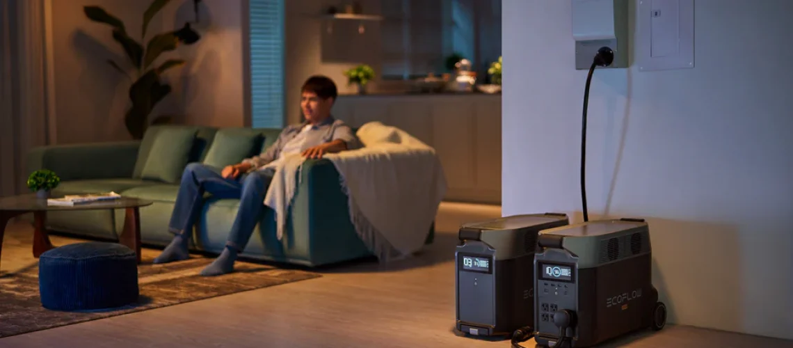 Portable generator powering home appliances during a power outage